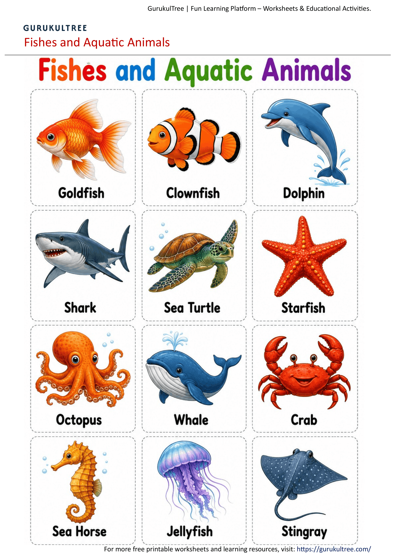 Fishes and Aquatic Animals